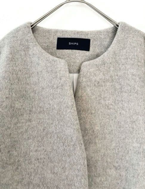極美品✨SHIPS シップス SUPER140 キーネック　ショート コート