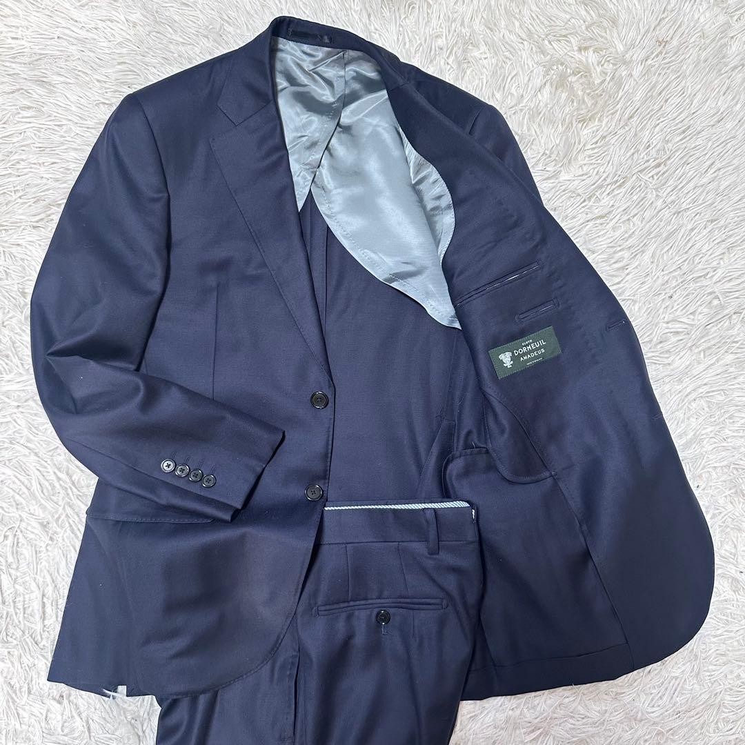 ドーメル AMADEUS生地 ネイビースーツ 日本製 M相当