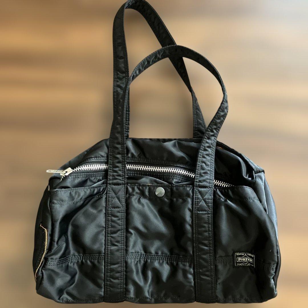 PORTER ブラックドラムバッグ
