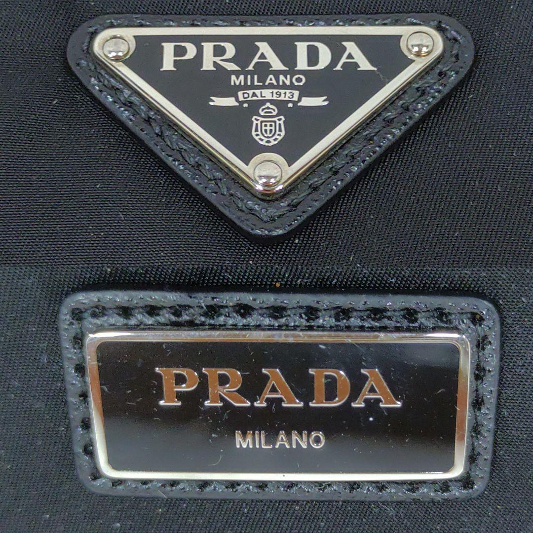 【極美品】プラダ ウエストポーチ サフィアーノ×ナイロン 黒 2VL132
