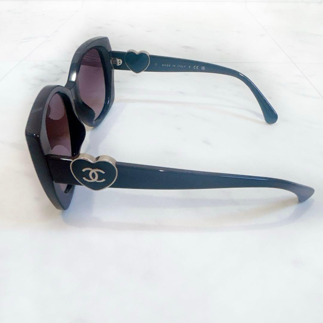 美品 CHANEL スクエアシェイプサングラス ハート ココマーク 完売 希少