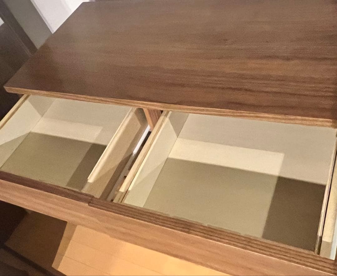 MUJI 木製チェスト 4段 ウォールナット 88cm