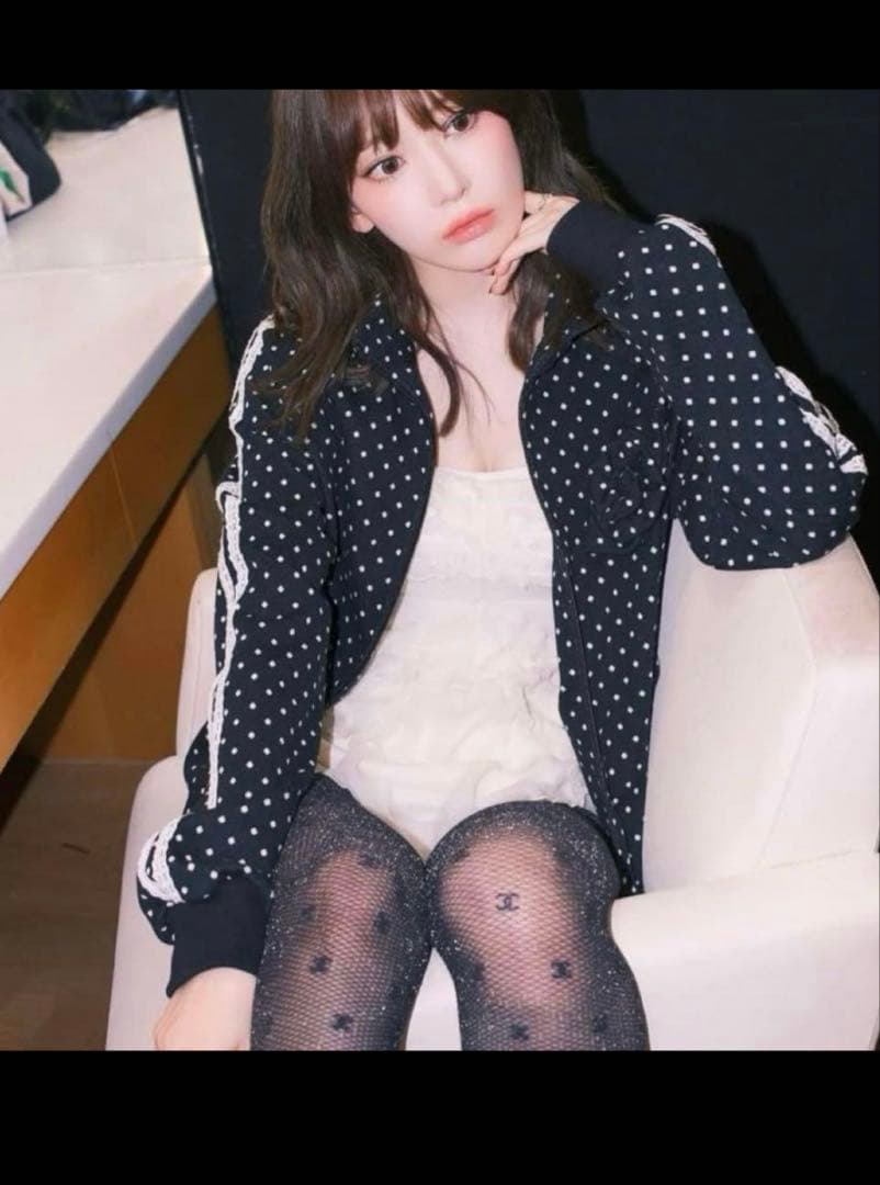 crankドットトラックジャケット　ネイビー