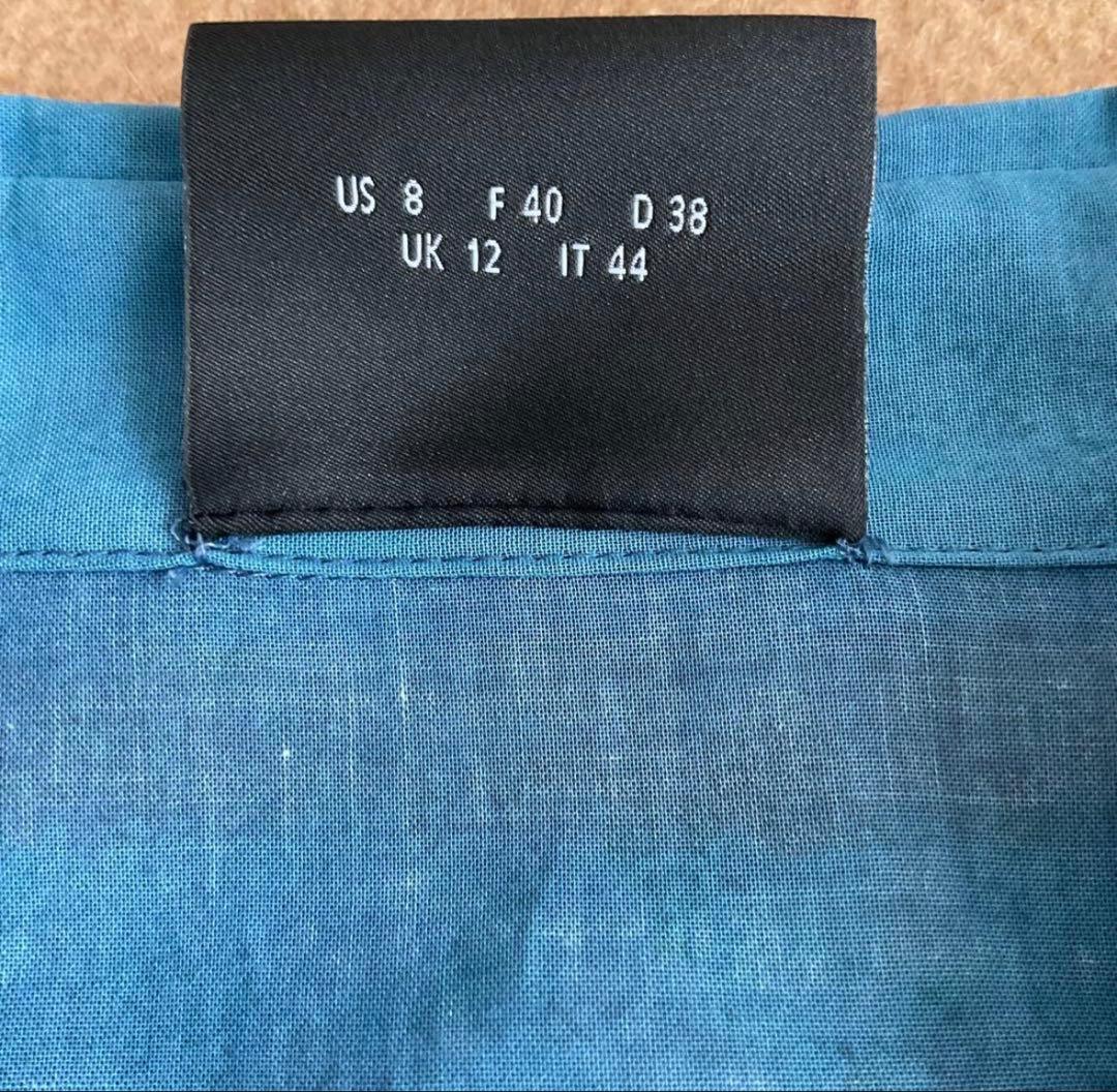 akris 青グラデーションワンピース D38