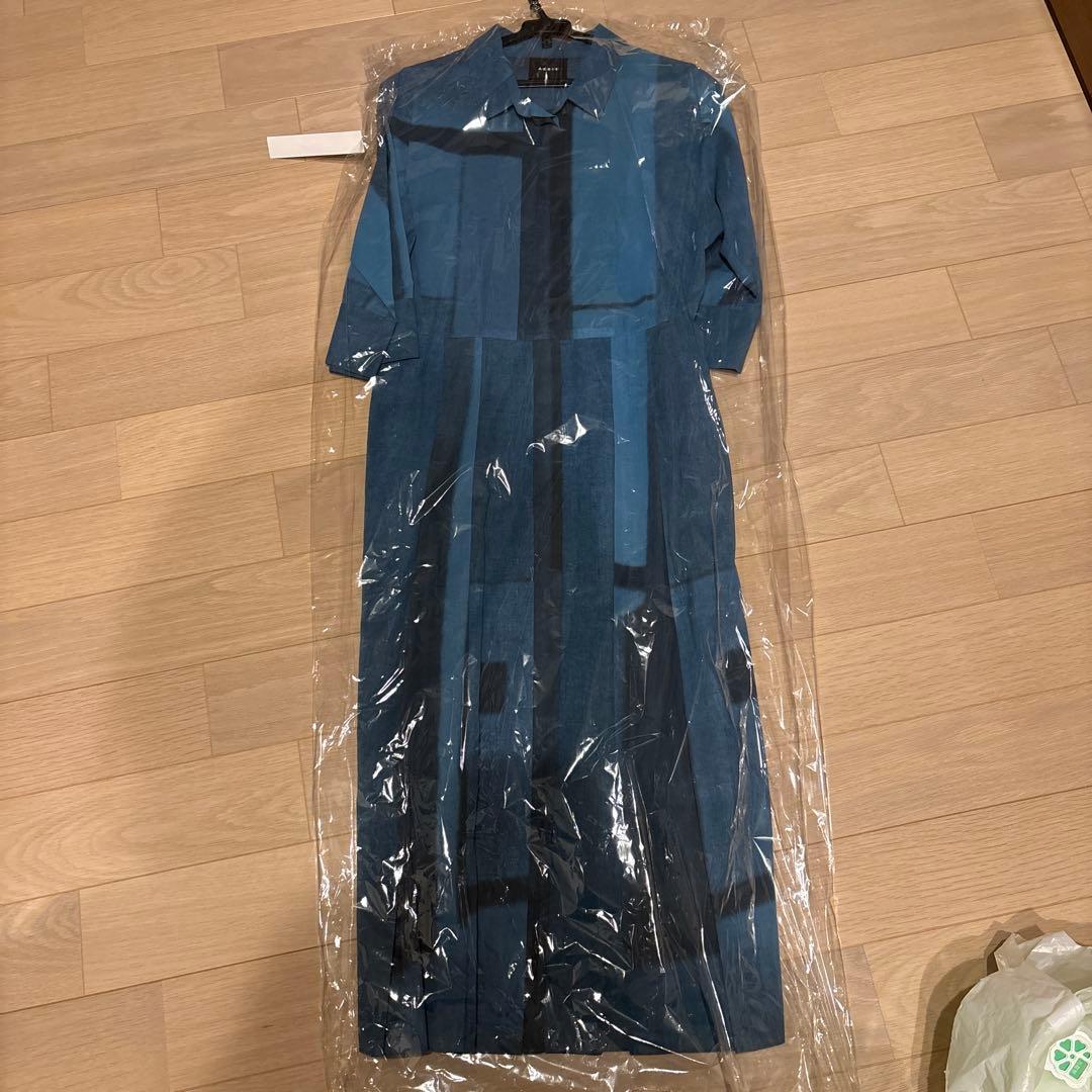 akris 青グラデーションワンピース D38