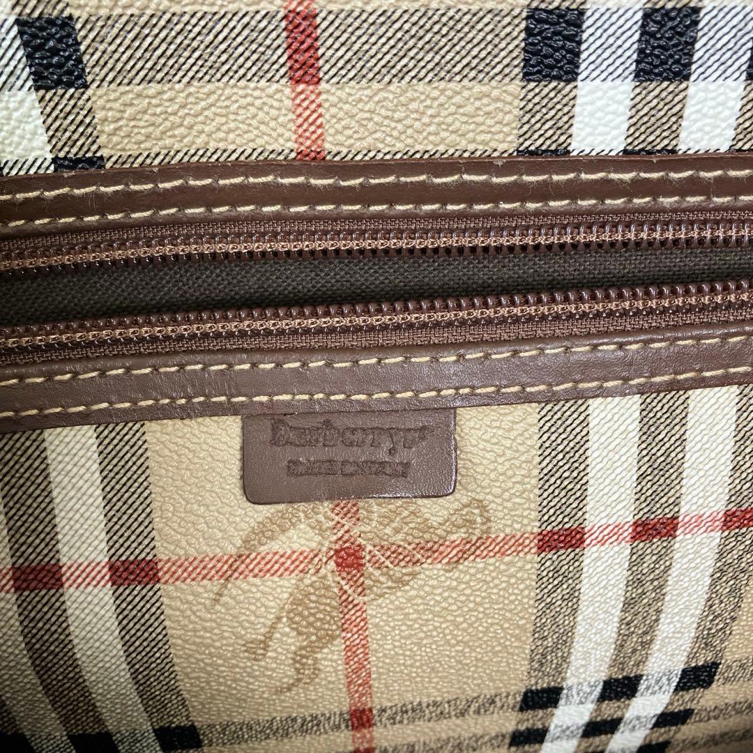 美品 BURBERRY バーバリー ノバチェック ボストンバッグ PVC