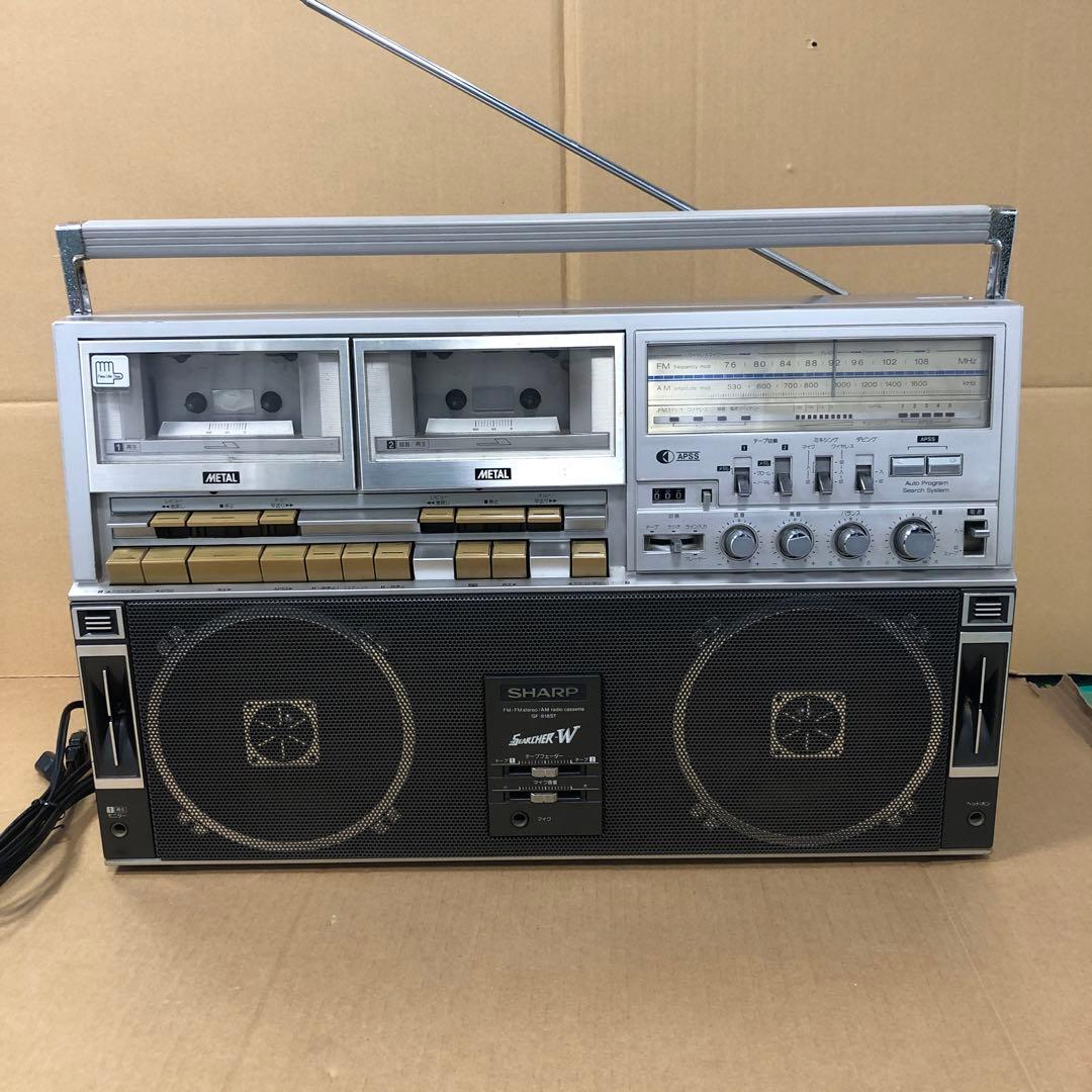 SHARP W ラジカセ　G F-818ST ジャンク扱い　レトロ