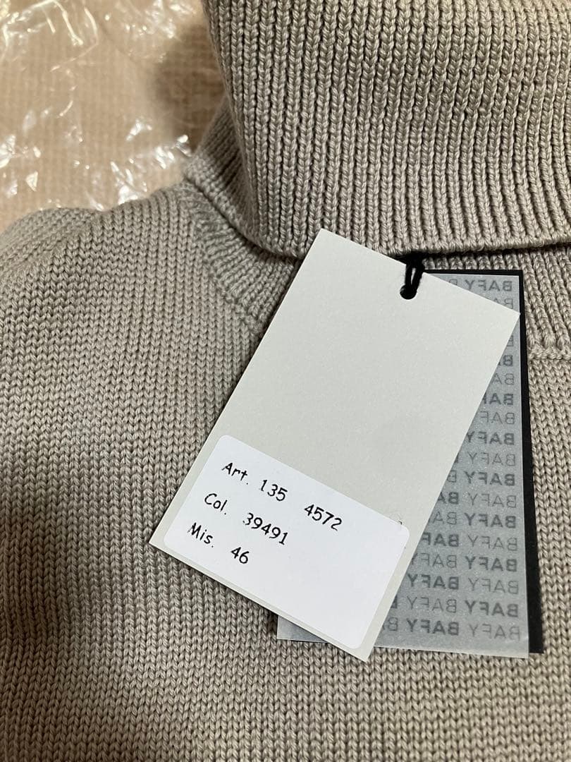 未使用 バフィー BAFY 5G ミドルゲージ タートルネックニット ウール