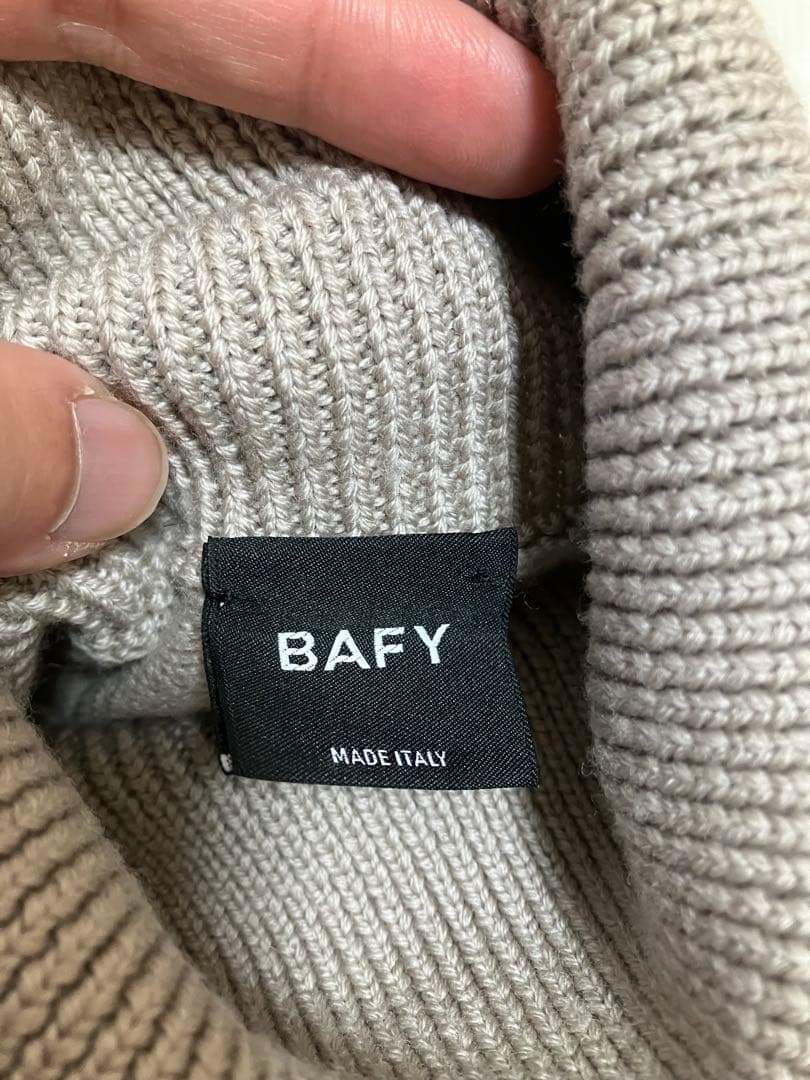 未使用 バフィー BAFY 5G ミドルゲージ タートルネックニット ウール