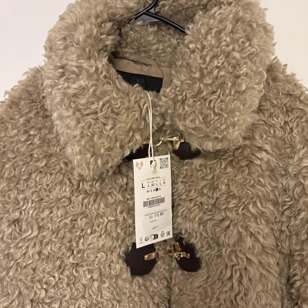 ZARA 新品　トグルボタン フェイクファージャケット