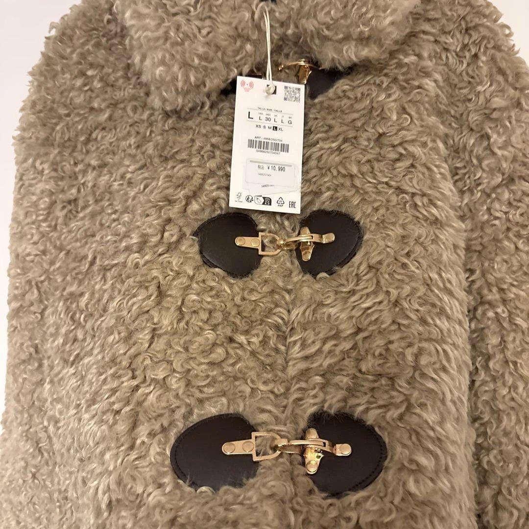 ZARA 新品　トグルボタン フェイクファージャケット