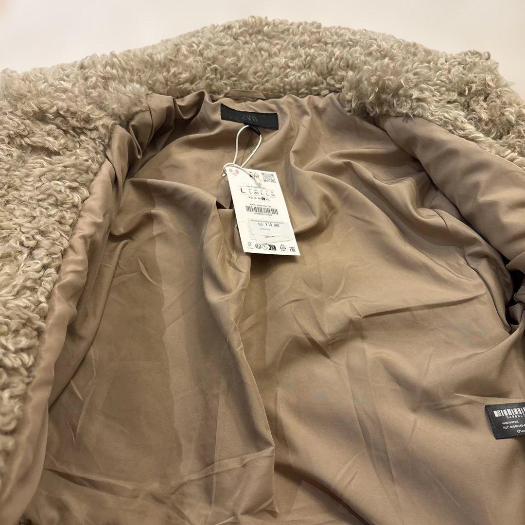 ZARA 新品　トグルボタン フェイクファージャケット