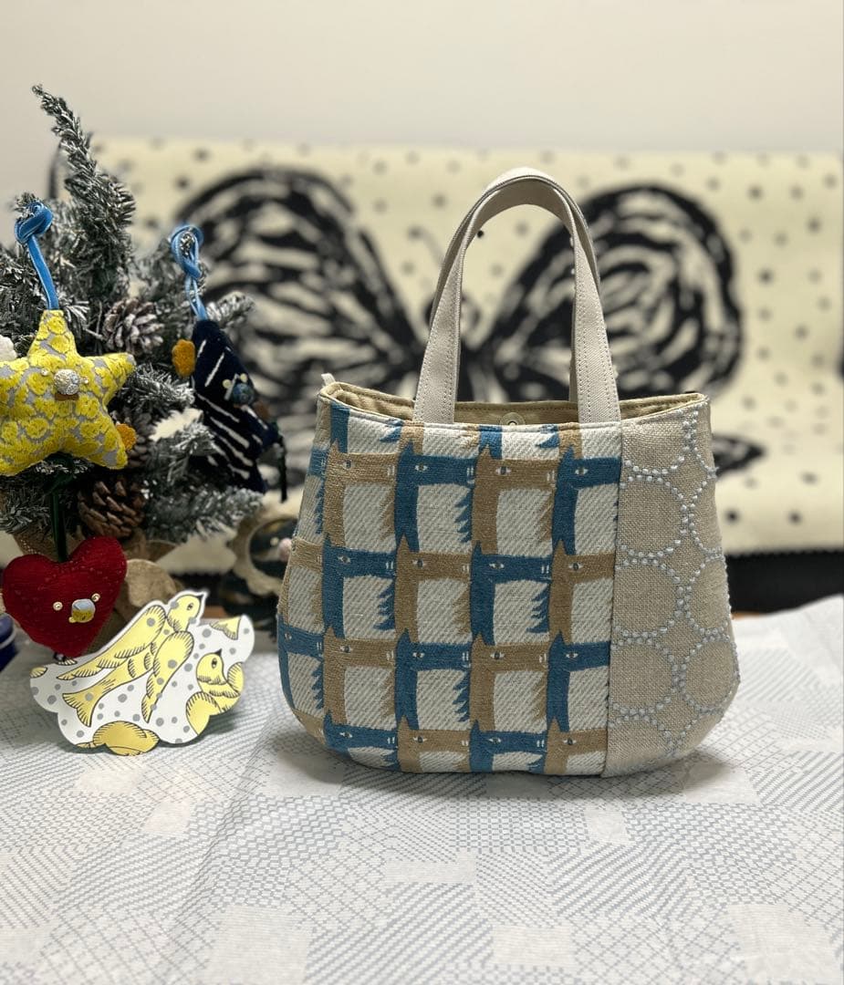 ハンドメイド＊ミナペルホネン＊thoroughbred＊コロりんトート