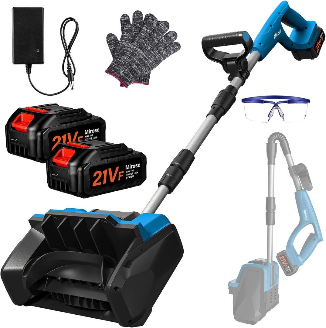 除雪機 電動除雪機 家庭用 電動スコップ 除雪器具 雪かき バッテリー2個付き