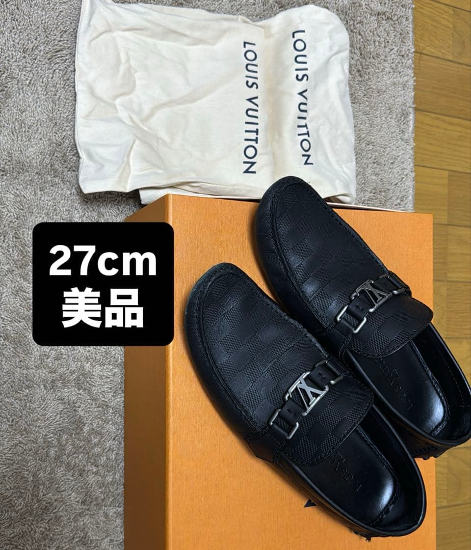 ルイヴィトン ダミエ アンフィニ ドライビングシューズ 27cm