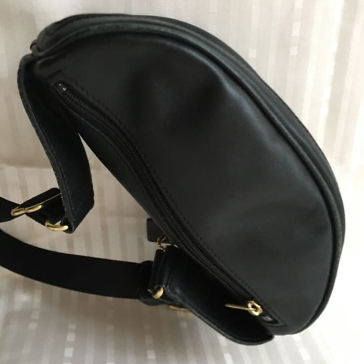 オールドコーチ ウエストバッグ / ショルダーバッグ 黒 レザー