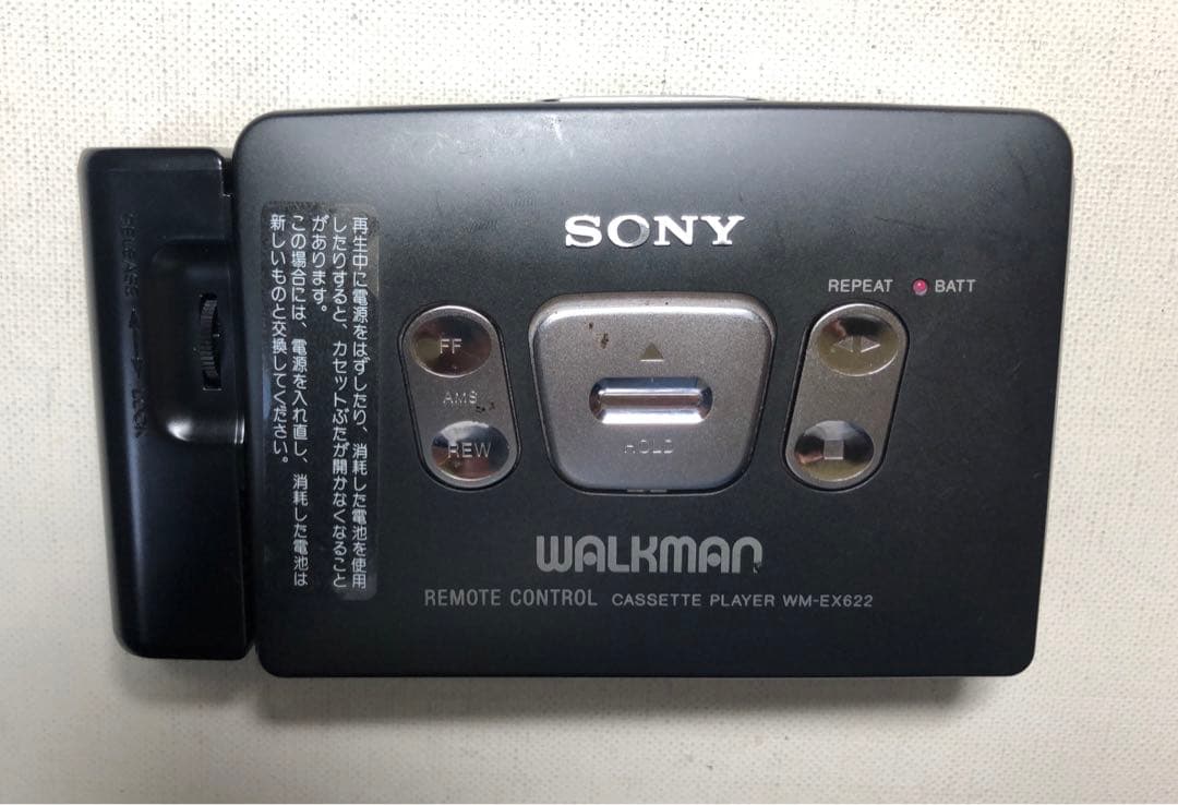 人気良音ガジェットWM-EX622 SONYカセットウォークマン可動品Rブラック