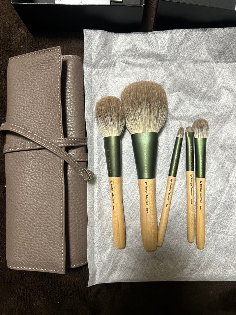 新品　熊野筆　竹宝堂FOシリーズ　シルバーフォックス5点セット