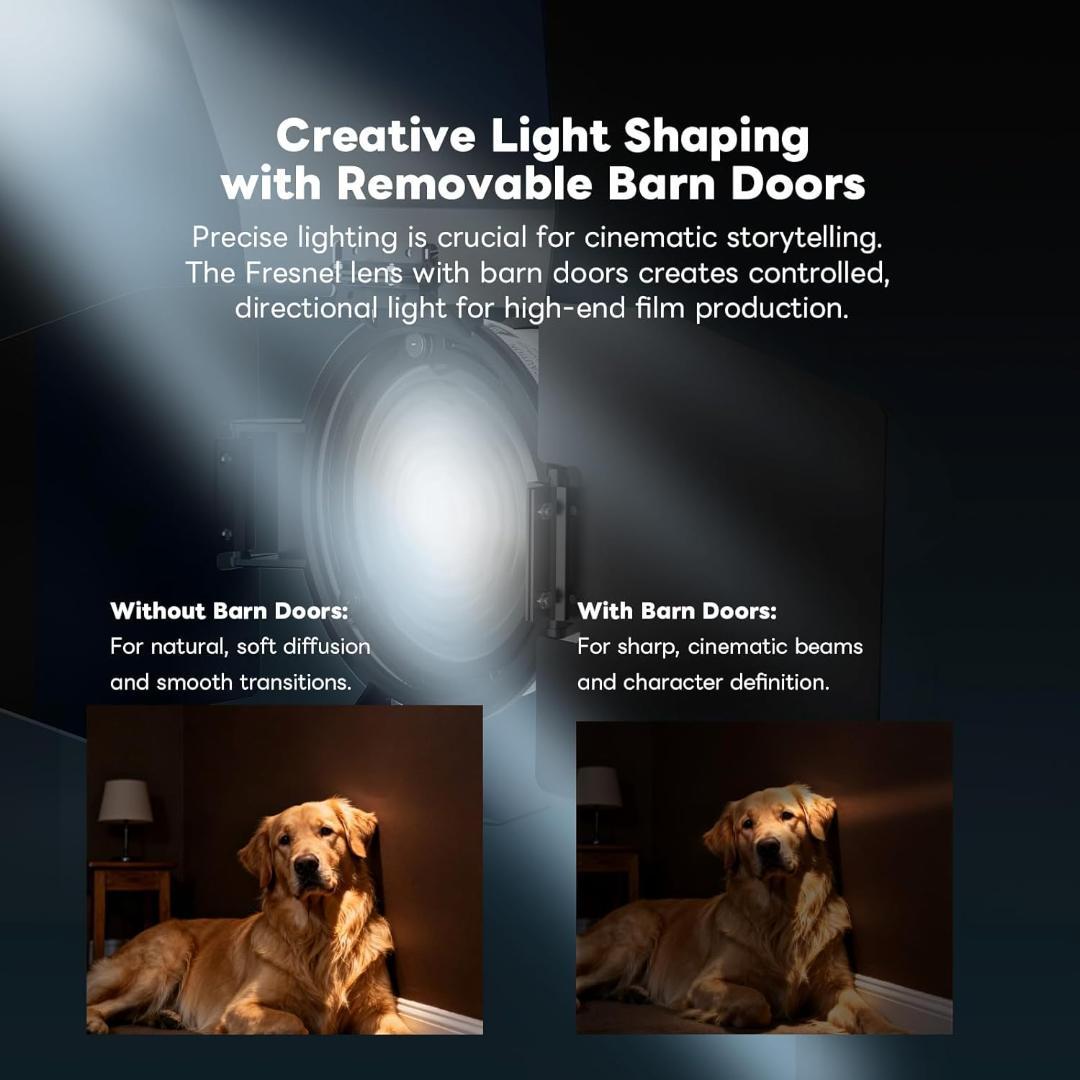 【新品】Bowensマウント フレネルレンズ 集光アダプタ バーンドア付き