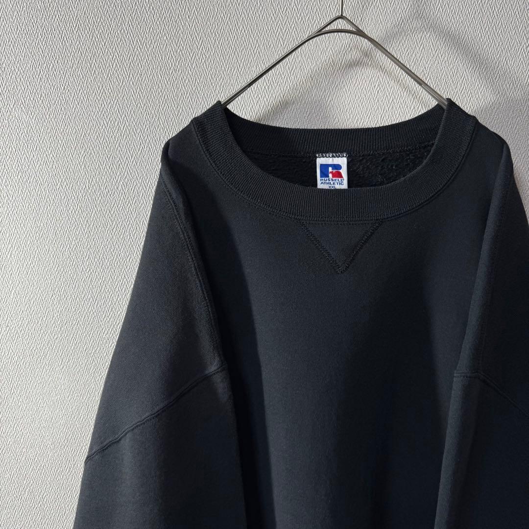 は*ぎ様 希少‼️90s USA製 RUSSELL PLAIN 無地 肉厚 ブラ