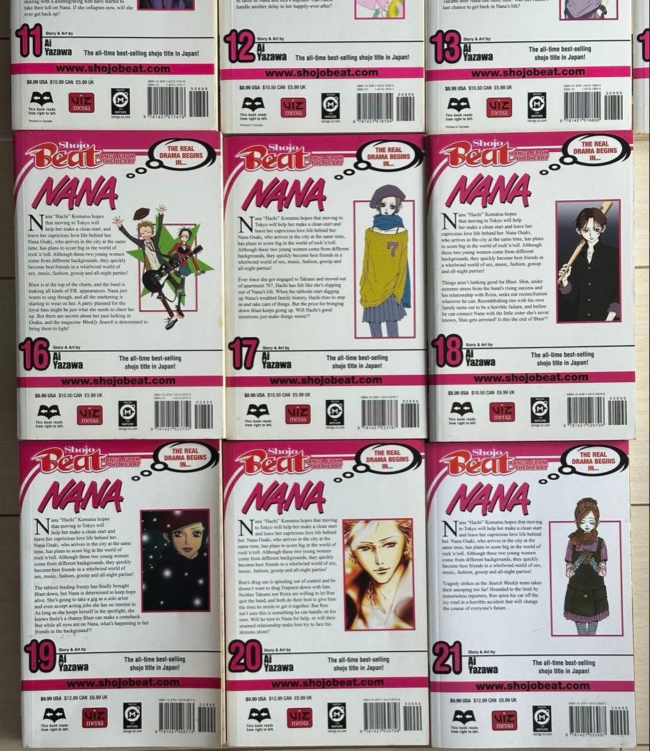 【英語版】NANA全巻 セット矢沢あい 1~21巻 洋書 りぼん 漫画
