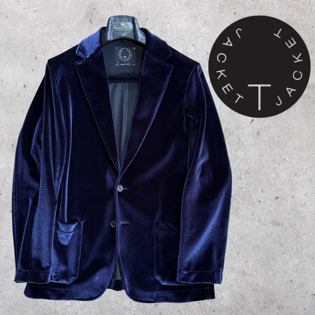 【美品】T-jacket ティージャケット ベルベット ネイビー ジャケット