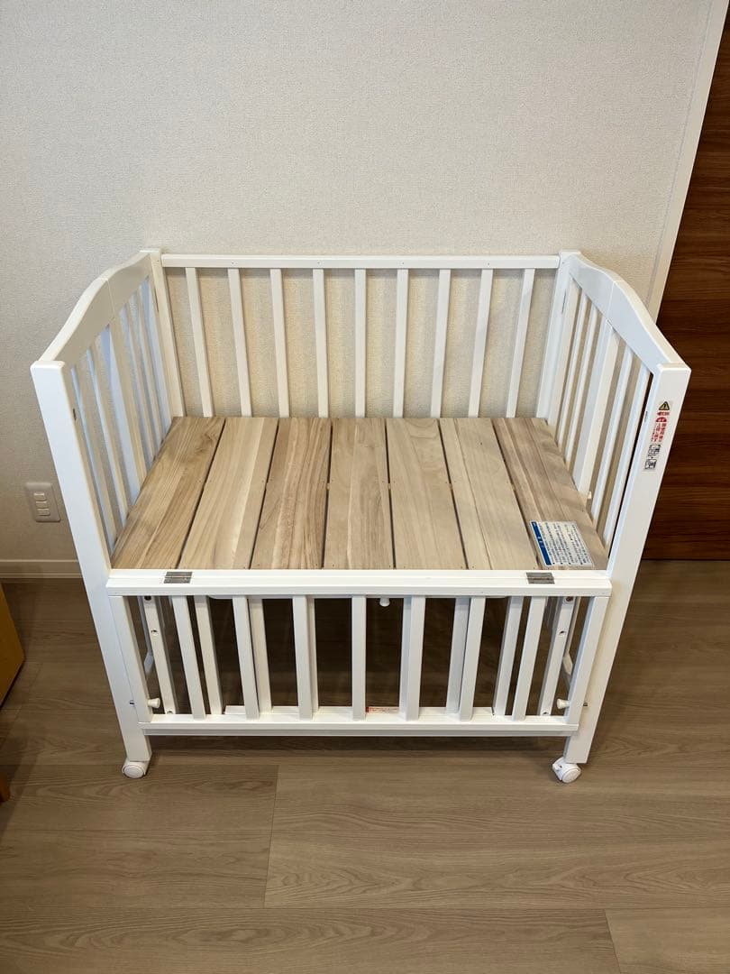 カトージ ミニベビーベッド 折りたたみ F（ホワイト）木製