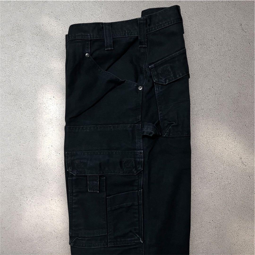 希少00s Carharttダブルニーダックカーゴパンツ Black 36×30
