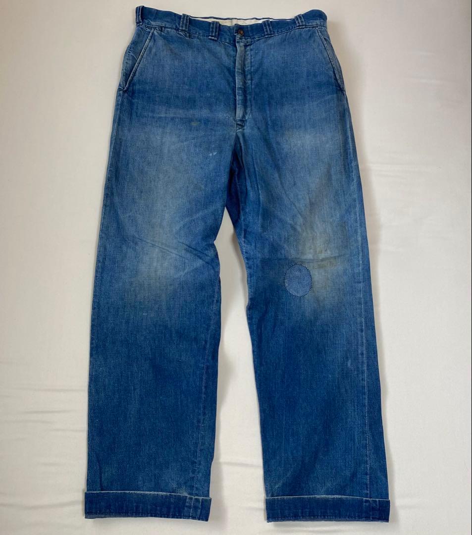 60s ビンテージ デニム スラックス 40s 50s チノ TALON XX