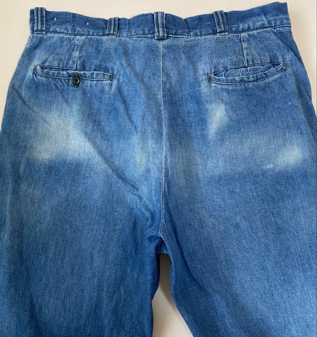 60s ビンテージ デニム スラックス 40s 50s チノ TALON XX