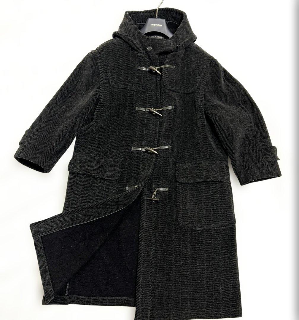 グローバーオール ヘリンボーン ダッフルコート　キングストン　チャコールグレー