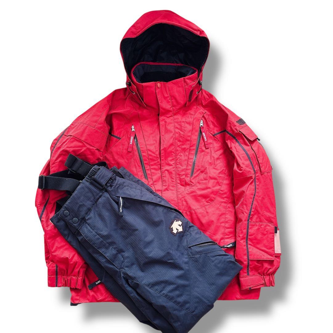 DESCENTE セットアップ スキーウェア ダウンジャケット 止水ジップ L