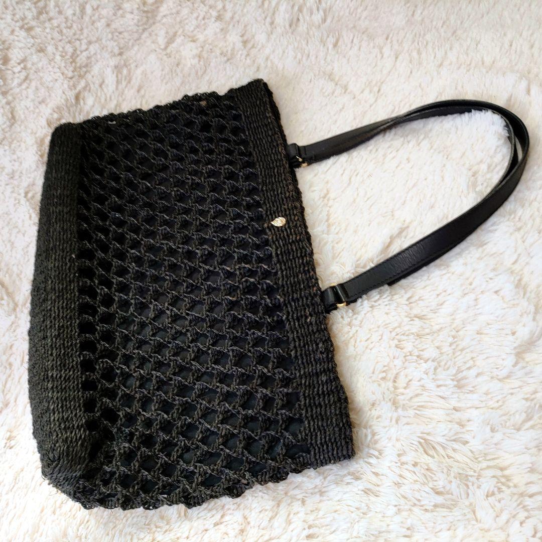 ヘレンカミンスキー　横型　カゴバッグ 　A4可　トートバッグ　編み込み