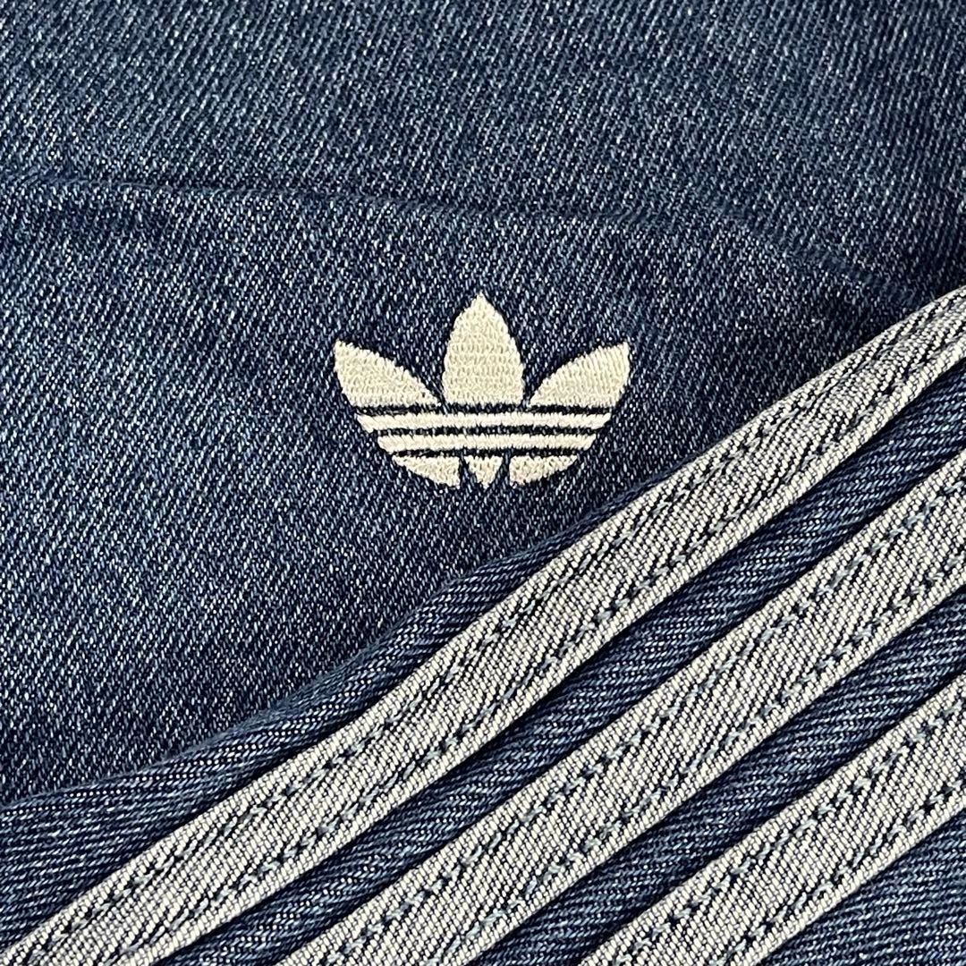 新品L女性】アディダスアディカラーデニムジャケットファイヤーバードトラック