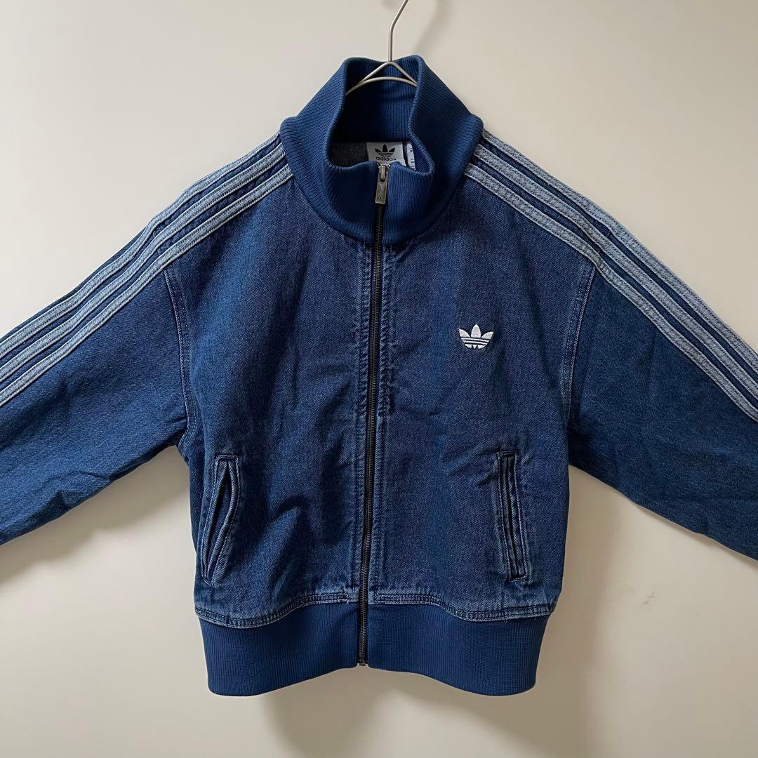 新品L女性】アディダスアディカラーデニムジャケットファイヤーバードトラック