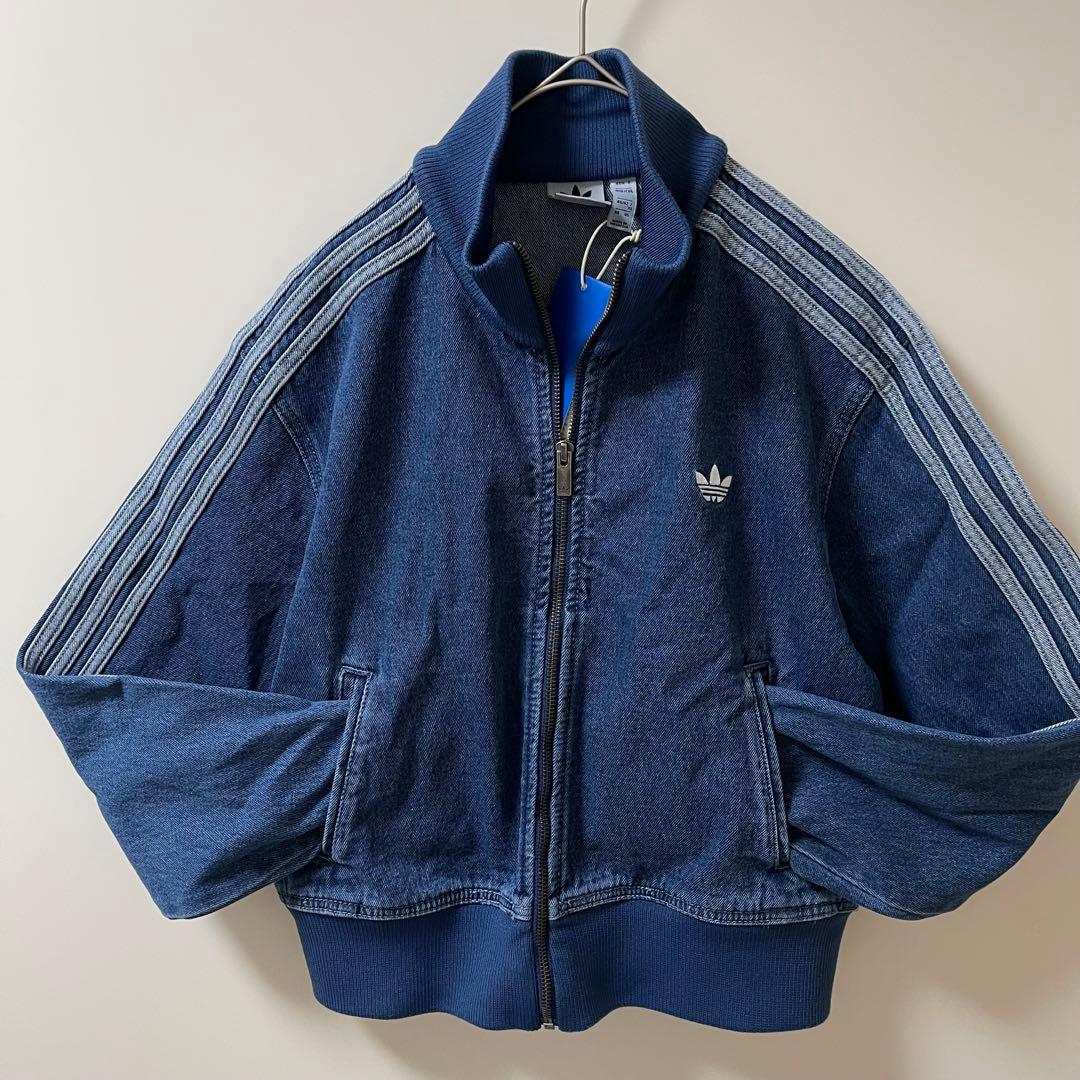 新品L女性】アディダスアディカラーデニムジャケットファイヤーバードトラック