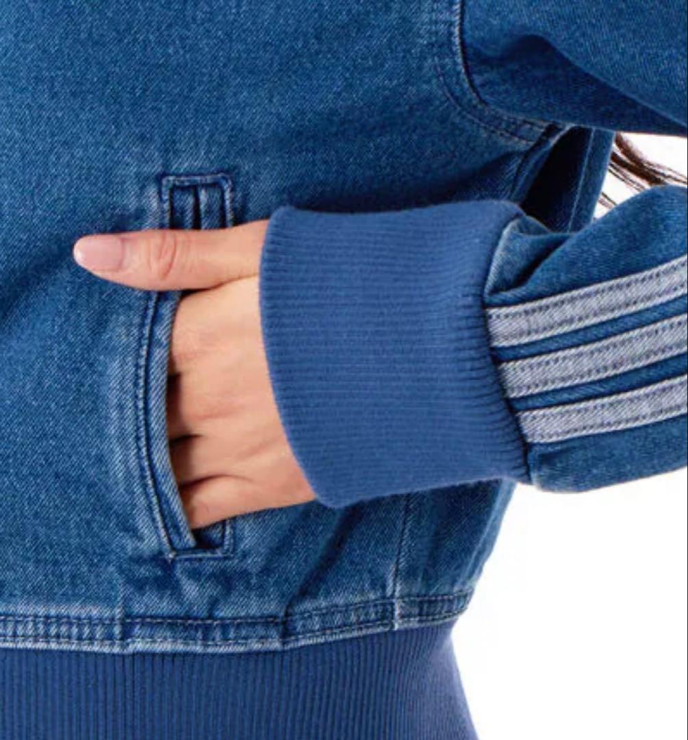 新品L女性】アディダスアディカラーデニムジャケットファイヤーバードトラック