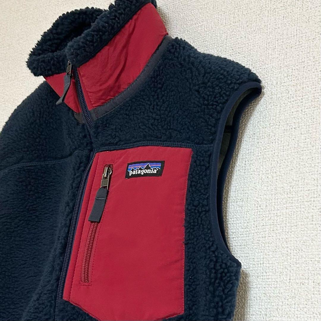 【XXS】美品 パタゴニア クラシック レトロX ベスト ネイビー レッド