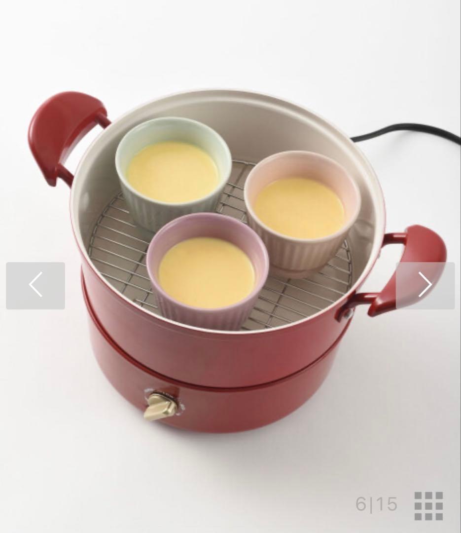 【新品未使用】BRUNO ブルーノ マルチグリルポット レッド BOE065