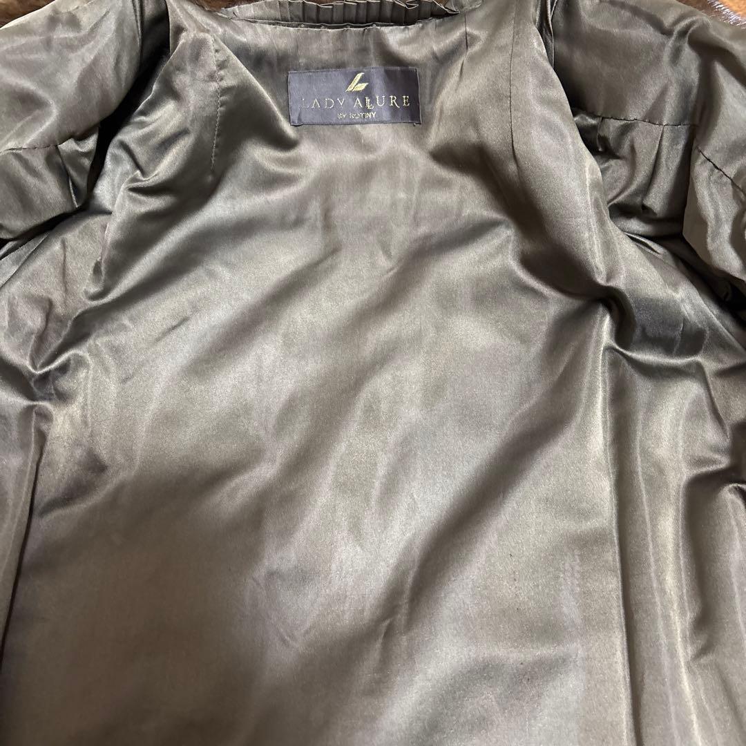 DORAEMBA ミンク　ナチュラルダークブラウンファー ミディアムコート