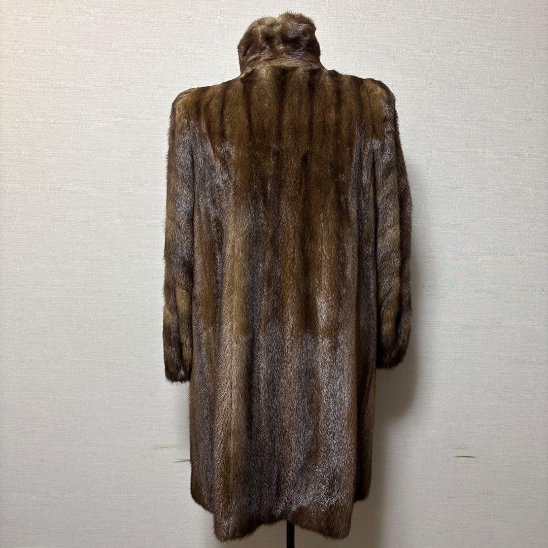 DORAEMBA ミンク　ナチュラルダークブラウンファー ミディアムコート