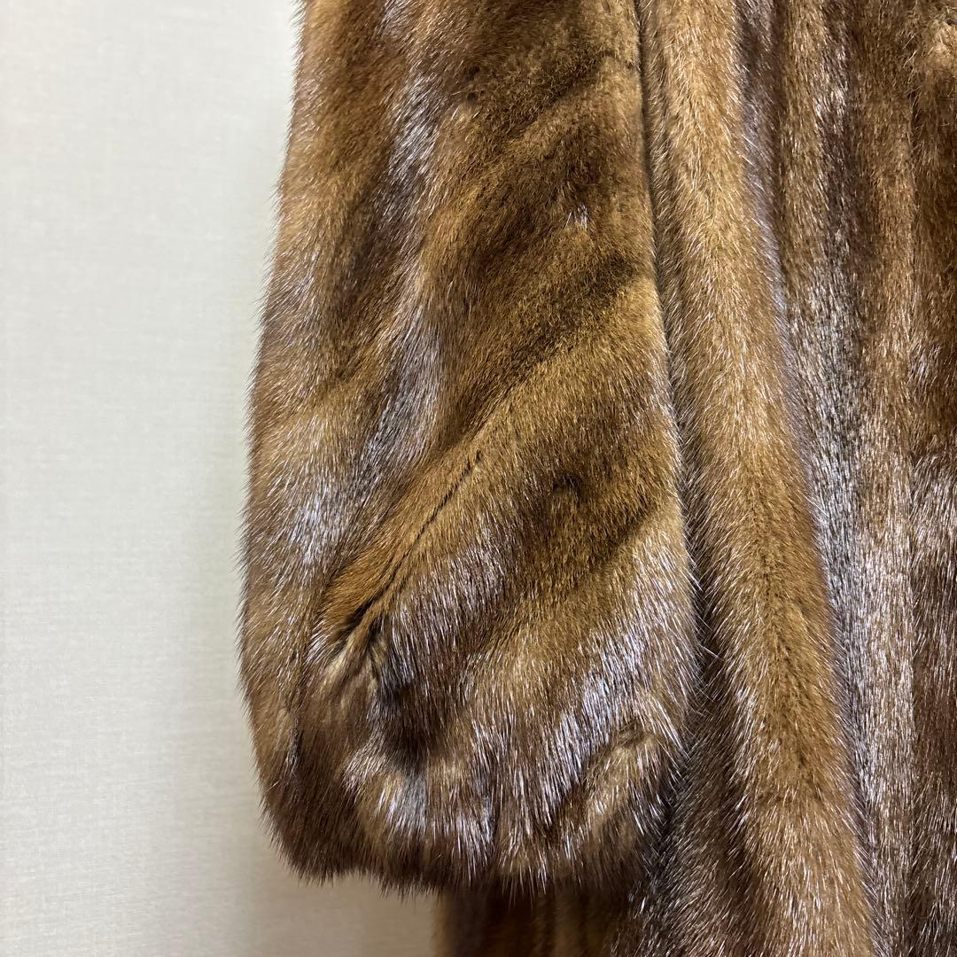 DORAEMBA ミンク　ナチュラルダークブラウンファー ミディアムコート