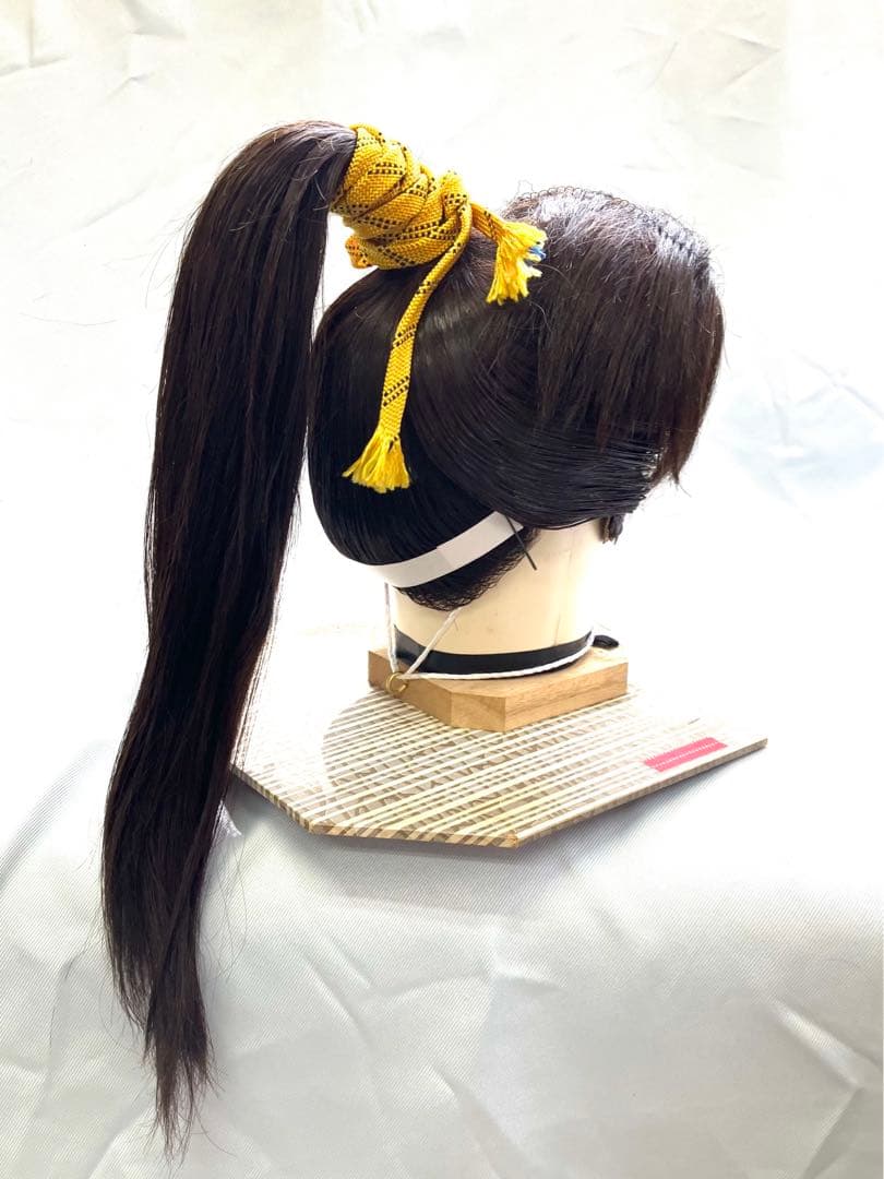 辰巳６号サイズ、ポニー、中古日本髪かつら、大衆演劇かつら、舞踊かつらケース付き
