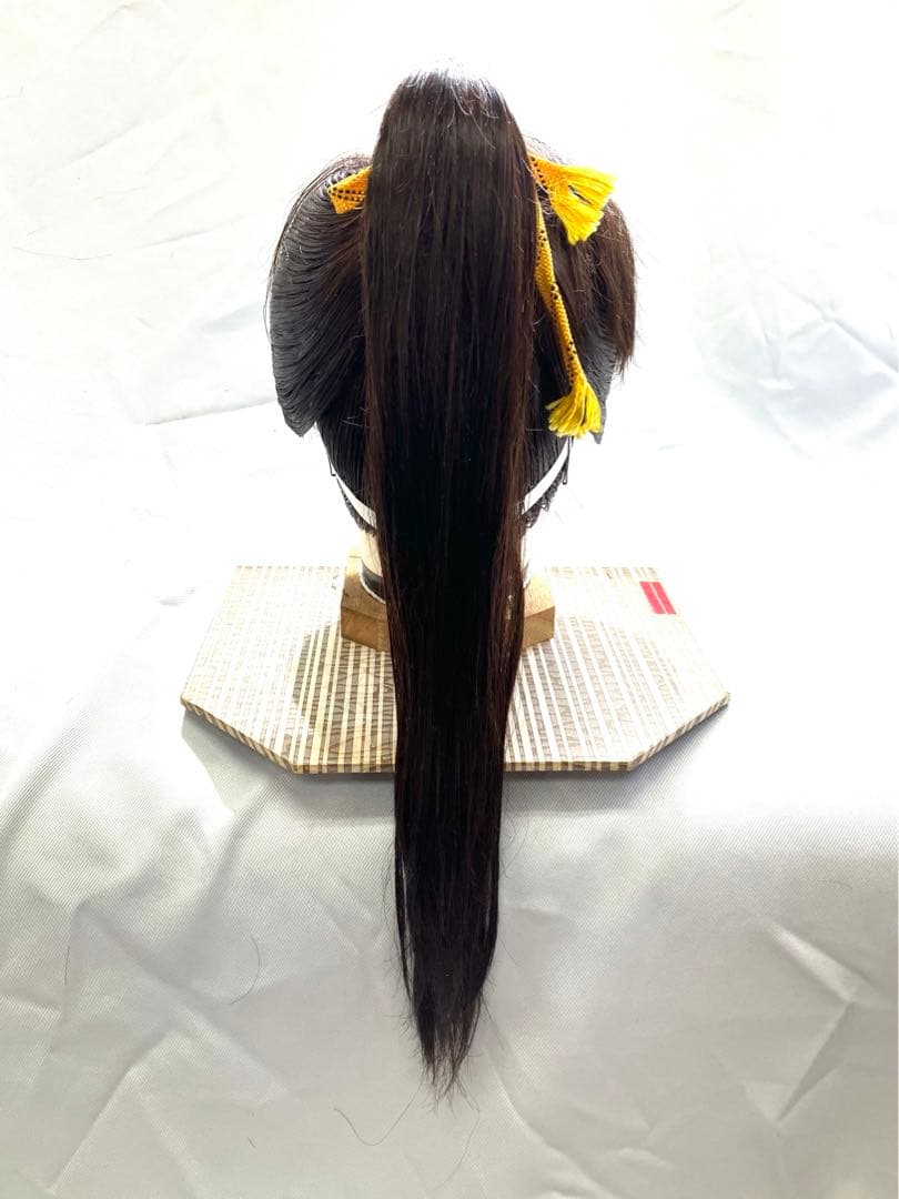 辰巳６号サイズ、ポニー、中古日本髪かつら、大衆演劇かつら、舞踊かつらケース付き