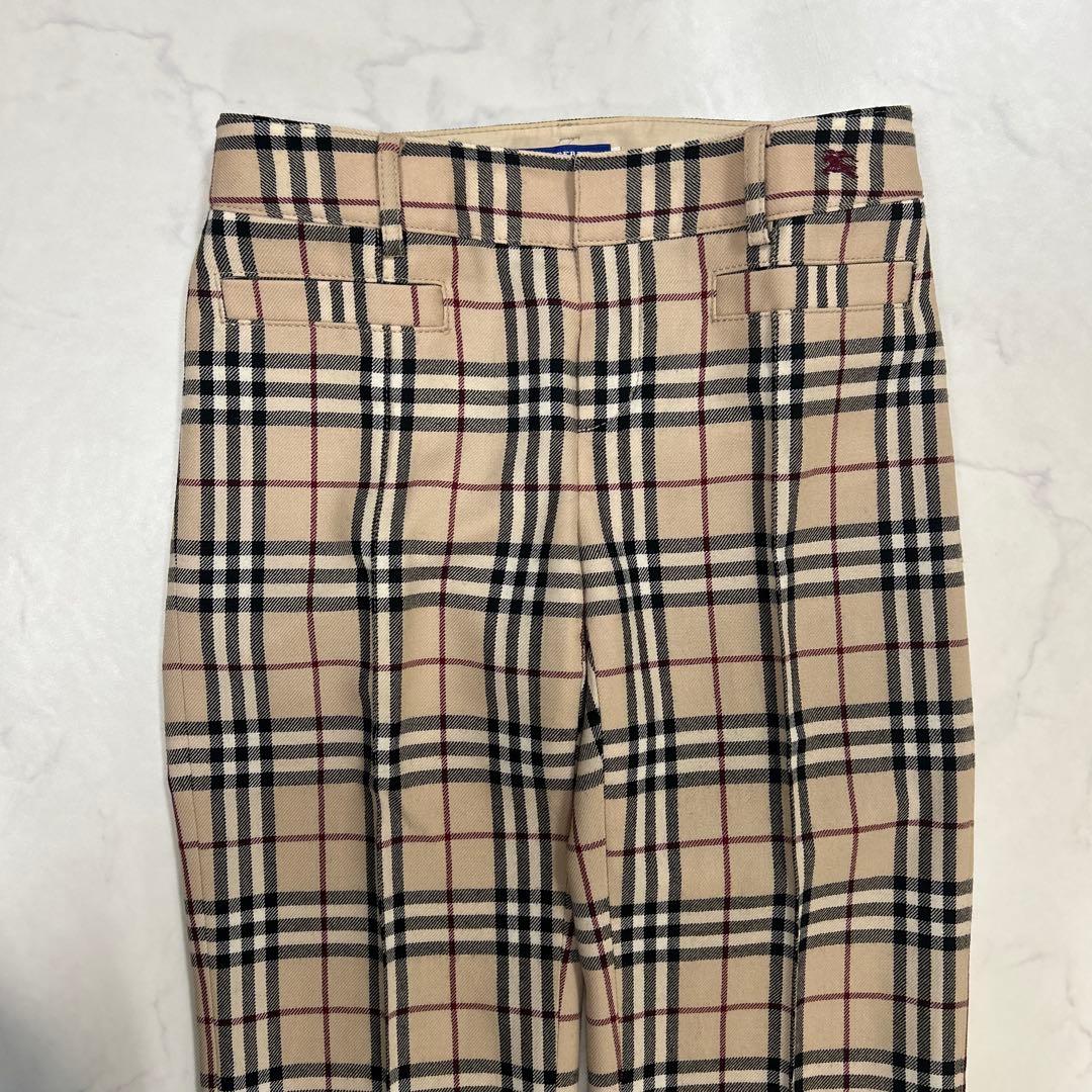 【新品】BURBERRY BLUELABEL ノバチェック　タックパンツ　日本製