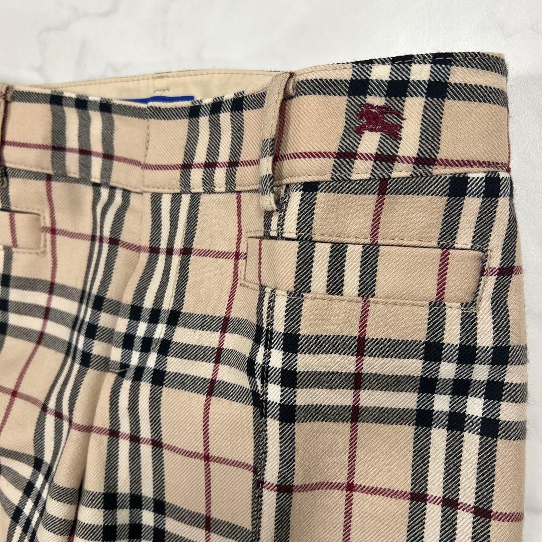 【新品】BURBERRY BLUELABEL ノバチェック　タックパンツ　日本製