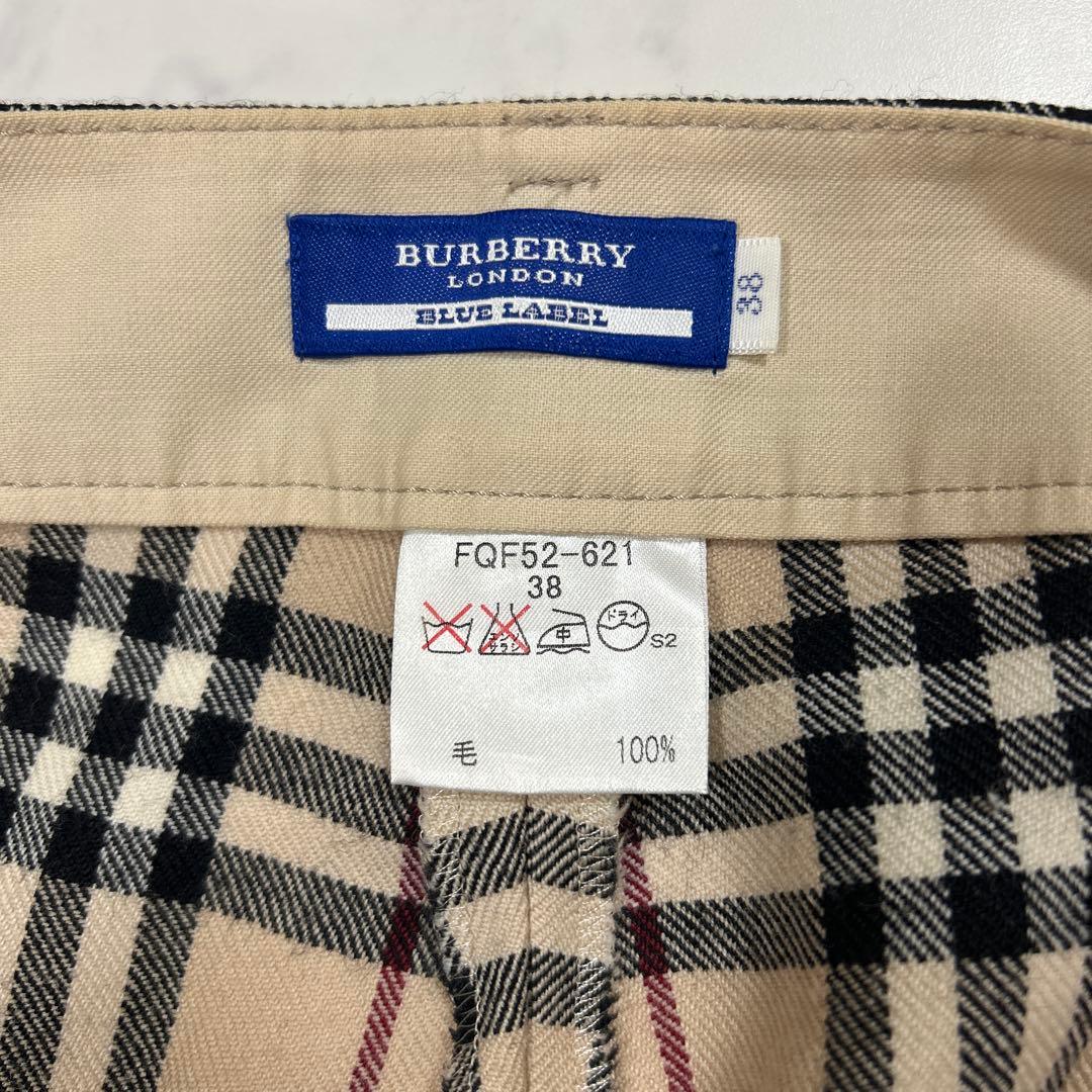 【新品】BURBERRY BLUELABEL ノバチェック　タックパンツ　日本製