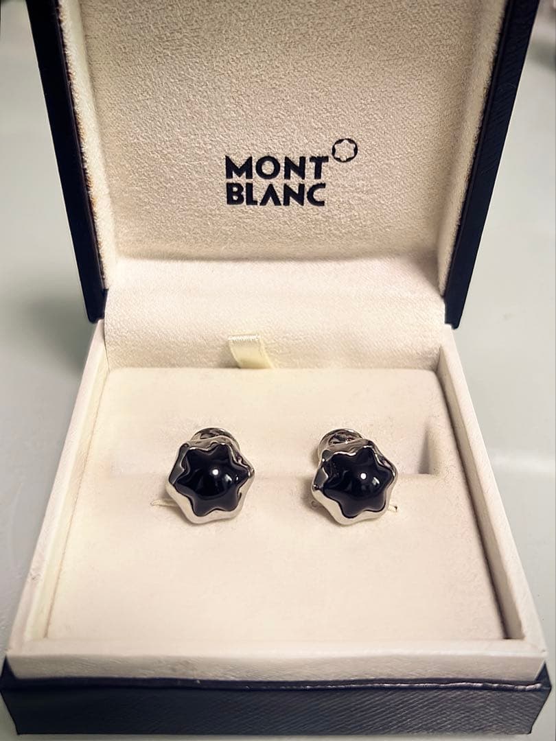 山さん用【美品】モンブラン スター カフリンクス ブラック 箱・保証書付き