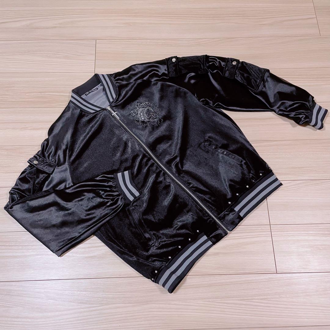 送料無料 美品 dimmoire Messy Bones ベロアスカジャン 刺繍