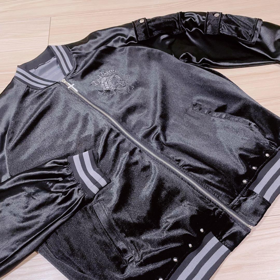 送料無料 美品 dimmoire Messy Bones ベロアスカジャン 刺繍